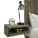 Latitude Run® Honey Stained Floating Nightstand/Bedside Table. Handcrafted w/ Real Wood. Mounts On Wall. Easy Installation. Rustic Décor. Wood | Wayfair