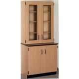 Stevens ID Systems Science 6 Compartment Accent Cabinet w/ Doors Wood in Brown | 84 H x 36 W x 23 D in | Wayfair 84204 K84 24-058-28