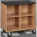 Stevens ID Systems Science 4 Compartment Cubby w/ Casters Wood in Brown | 36 H x 36 W x 24 D in | Wayfair 84300 Z36-055-01