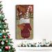 The Holiday Aisle® Stocking Goodies Premium Gallery Wrapped Canvas - Ready To Hang Canvas, in Brown/Green/Red | 16 H x 8 W x 1 D in | Wayfair