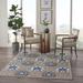 Gray 0.25 in Indoor/Outdoor Area Rug - Charlton Home® Virenque Floral Blue Indoor/Outdoor Area Rug Polypropylene | 0.25 D in | Wayfair