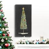 The Holiday Aisle® Christmas Glow II Premium Gallery Wrapped Canvas - Ready To Hang Canvas, Solid Wood in Black/Green | 16 H x 8 W x 1 D in | Wayfair