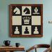 Latitude Run® Chess Puzzle IV-Premium Framed Canvas - Ready To Hang Canvas, Solid Wood in Black/Blue/Gray | 20 H x 20 W x 1.5 D in | Wayfair