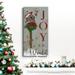 The Holiday Aisle® Joy Cardinals Premium Gallery Wrapped Canvas - Ready To Hang Canvas, Solid Wood in Gray/Green/Red | 16 H x 8 W x 1 D in | Wayfair