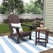 Beachcrest Home™ Shavon Plastic Folding Adirondack Chair w/ Table in Brown | 35.25 H x 29.5 W x 32 D in | Wayfair 5CC3E842EF874DE9A24E978D730437B6