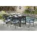 Canora Grey Stultz Rectangular 6 - Person 68" Long Outdoor Dining Set w/ Cushions Metal in Brown | 91 W x 39 D in | Wayfair