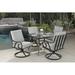 Canora Grey Conforti Square 4 - Person 38" Long Outdoor Dining Set w/ Cushions Glass/Metal in Brown | 38 W x 38 D in | Wayfair