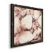 Red Barrel Studio® Custom Ocean Cameo II-Premium Framed Canvas - Ready To Hang Canvas, in Brown/Indigo/Pink | 17 H x 17 W x 1.5 D in | Wayfair