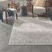 White 110 x 0.35 in Area Rug - Steelside™ Lemaire Oriental Machine Woven Gray/Cream Area Rug Polyester | 110 W x 0.35 D in | Wayfair