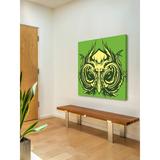 Trinx Owl by Josh Ruggs - Wrapped Canvas Painting Metal in Black/Green/Yellow | 32 H x 32 W x 1.5 D in | Wayfair F7A5F21A26CA4598A95C8C4A8D7323CC