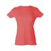 Tultex 0213TC Women's Fine Jersey Top in Coral size XS | Cotton 213