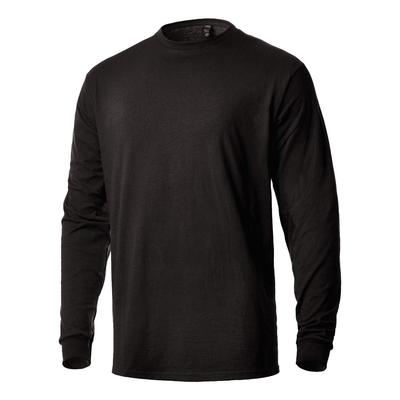 Tultex 291 Heavyweight Jersey Long Sleeve T-Shirt in Black size Medium | Cotton