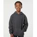 Tultex 320Y Youth Pullover Hood T-Shirt in Heather Charcoal size Medium | 80/20 Cotton/Polyester