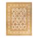 Overton Hand Knotted Wool Vintage Inspired Traditional Mogul Ivory Area Rug - 9' 2" x 11' 10"