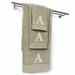 Kaufman-Monogram Taupe 3-Piece Bath, Hand, and Wash, Personalized Set