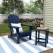 Polytrends Laguna All Weather Poly Outdoor Patio Adirondack Chair - with Round Side Table (2-Piece)