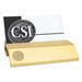 Gold NC State Wolfpack Logo Business Card Holder