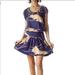 Anthropologie Dresses | Leifnotes Blue Drop Waist Scattered Stellata Dress | Color: Blue | Size: M