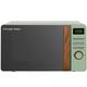 Russell Hobbs RHMD714MG-N 17 Litre Matt Green Digital Microwave with Wood Effect handle and dials'