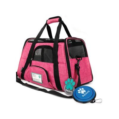 PetAmi Premium Airline Approved Soft-Sided Dog & Cat Travel Carrier, Heather Pink, Large
