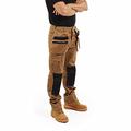 SITE KING Mens Multi Pocket Cargo Combat Work Trousers Size 30 to 40 with Holster Pockets (40 Waist / 33" Long Leg, Khaki)