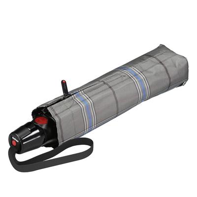 Knirps T.200 Duomatic Taschenschirm 28 cm Check Grey Grau Image