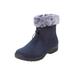 Wide Width Women's The Emeline Weather Boot by Comfortview in Navy (Size 9 1/2 W)
