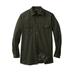 Men's Big & Tall Flannel-Lined Twill Shirt Jacket by Boulder Creek® in Forest Green (Size 3XL)