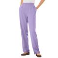 Plus Size Women's 7-Day Knit Straight Leg Pant by Woman Within in Soft Iris (Size 1X)