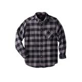 Men's Big & Tall Boulder Creek™ Flannel Shirt by Boulder Creek in Black Buffalo Check (Size 4XL)