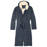 Men's Big & Tall Sherpa-Lined Robe by KingSize in Carbon (Size L/XL)