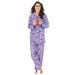Plus Size Women's Classic Flannel Pajama Set by Dreams & Co. in Soft Iris Sheep (Size 5X) Pajamas
