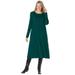 Plus Size Women's Thermal Knit A-Line Dress by Woman Within in Emerald Green (Size 5X)