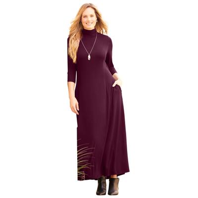 Plus Size Women's AnyWear Maxi Dress by Catherines in Midnight Berry (Size 2X)