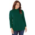 Plus Size Women's Suprema® Turtleneck by Catherines in Emerald Green (Size 3X)