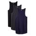 Men's Big & Tall Ribbed Cotton Tank Undershirt 3-Pack by KingSize in Assorted Basic (Size 8XL)