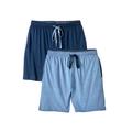 Men's Big & Tall Hanes® 2-Pack Jersey Shorts by Hanes in Denim Heather Bright Navy (Size XL)