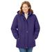 Plus Size Women's Water-Resistant Parka by TOTES in Purple (Size 3X)
