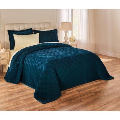 Velvet Diamond Quilted Bedspread by BrylaneHome in...