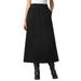 Plus Size Women's Velour A-Line Skirt by Woman Within in Black (Size 1X)