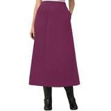 Plus Size Women's Velour A-Line Skirt by Woman Within in Deep Claret (Size 4X)