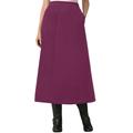 Plus Size Women's Velour A-Line Skirt by Woman Within in Deep Claret (Size M)