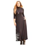 Plus Size Women's AnyWear Maxi Dress by Catherines in Black (Size 5X)