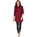 Plus Size Women's Plaid PJ Set by Dreams & Co. in Red Buffalo Check (Size 4X) Pajamas
