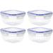 Superio 4 Container Food Storage Container Set Plastic | 4.5 H x 8 W x 8 D in | Wayfair ONL594-4