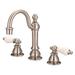 dCOR design Vintage Classic Widespread Bathroom Faucet w/ Drain Assembly in Gray | Wayfair DCRN4828 43068909