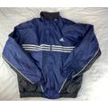 Adidas Jackets & Coats | Adidas Three Stripe Mens Medium M Windbreaker Jacket Blue Full Zip Nylon Pockets | Color: Blue | Size: M