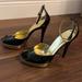 Gucci Shoes | Gucci Black And Gold High Heeled Shoe - Worn Once | Color: Black/Gold | Size: 6.5