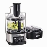 Hamilton Beach® Professional Spiralizing Stack & Snap Food Processor 12 Cup Capacity in Black | 18.28 H x 9.5 W x 10.25 D in | Wayfair 70815