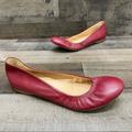 J. Crew Shoes | J Crew Womens Dark Red Leather Ballet Flats Size 8 | Color: Red | Size: 8